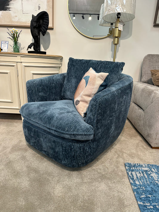 Baggio Navy Swivel Snuggle chair