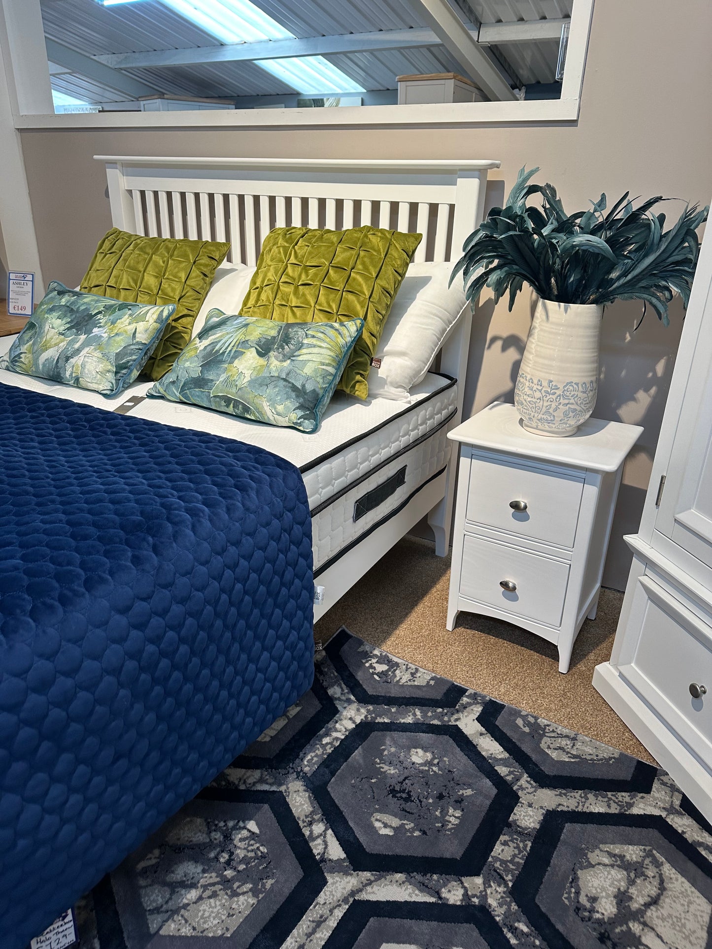 Logan White Bed Frame