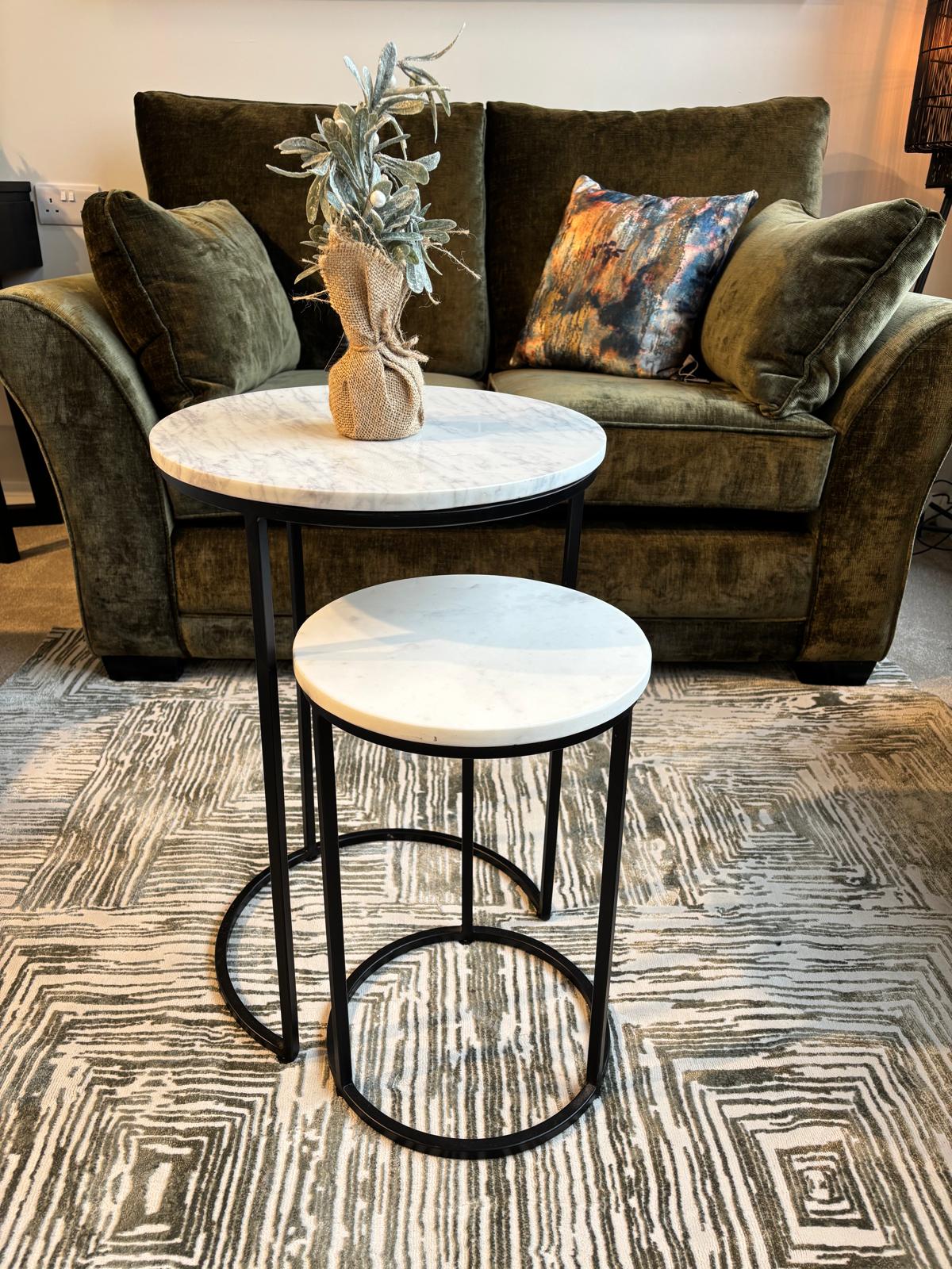 Sabina Black Frame Nest Of Tables