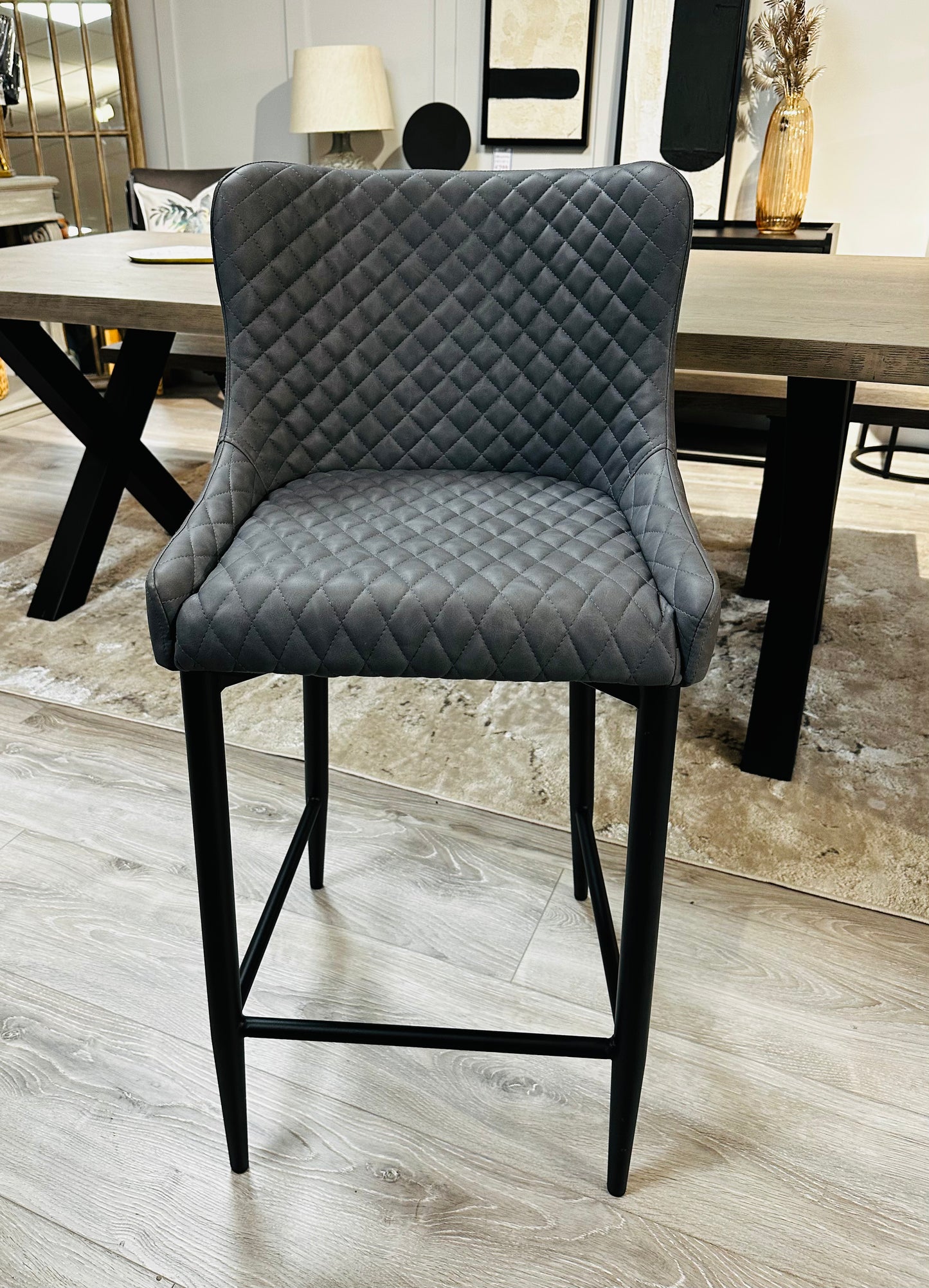 Cuban Dark Grey counter stool