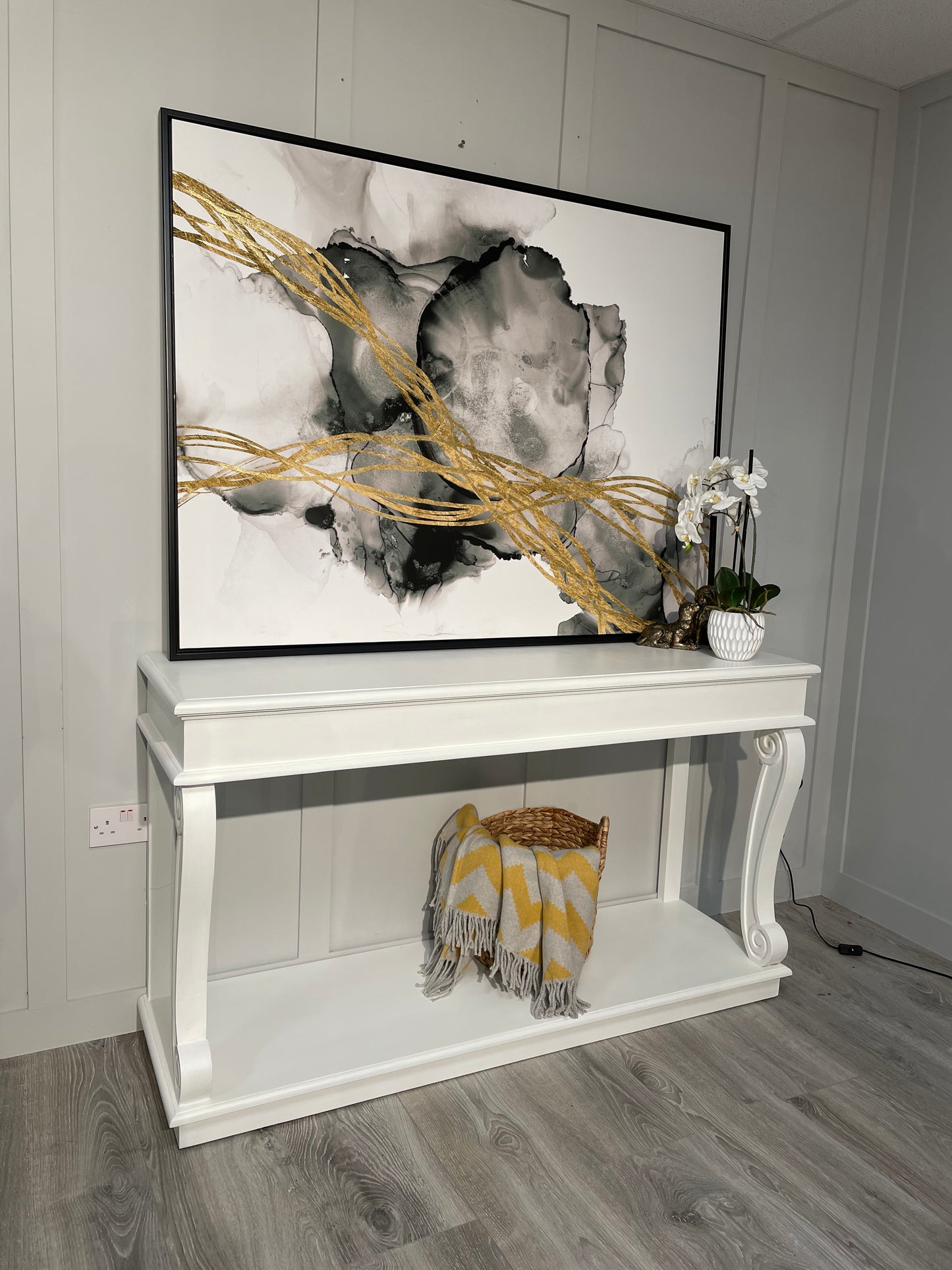 Torino White Console Table