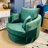 Willow Forest Green Swivel Snuggle chair