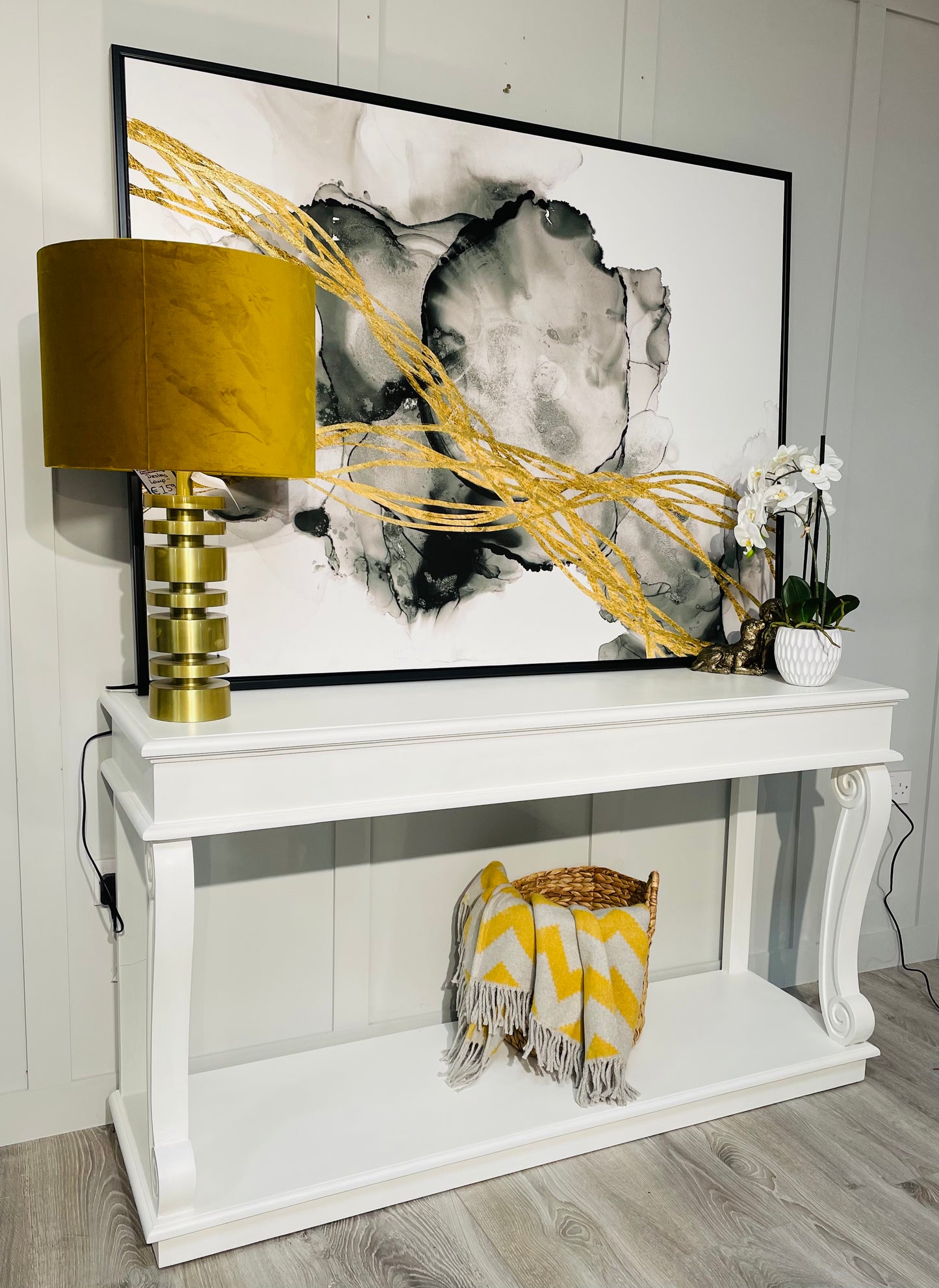 Torino White Console Table