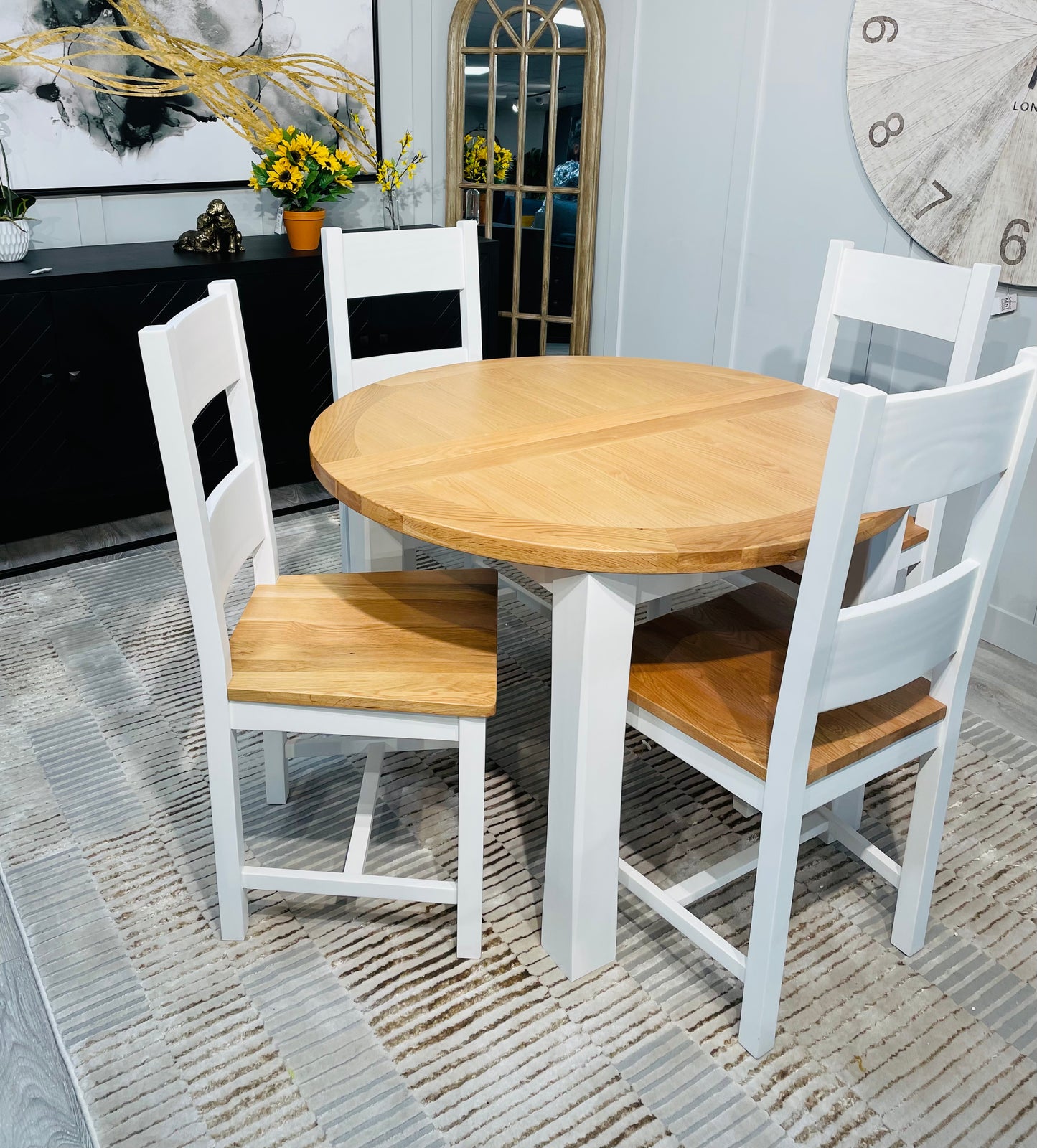 Ashley round extending table