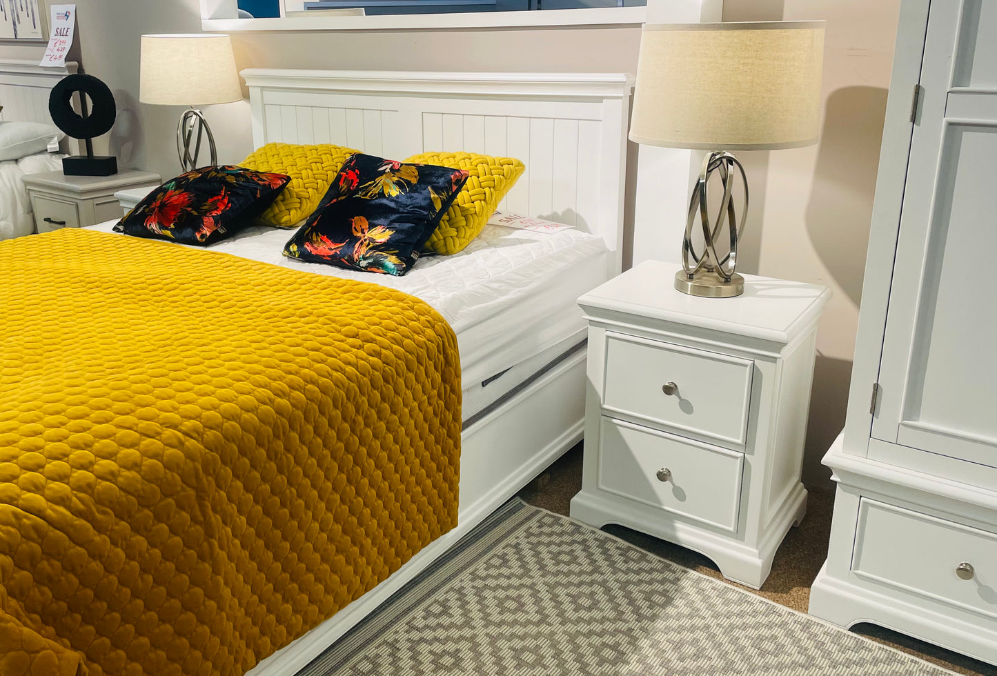 Kyria White Bed Frames