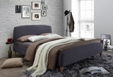 Geneva Dark Grey Fabric bed