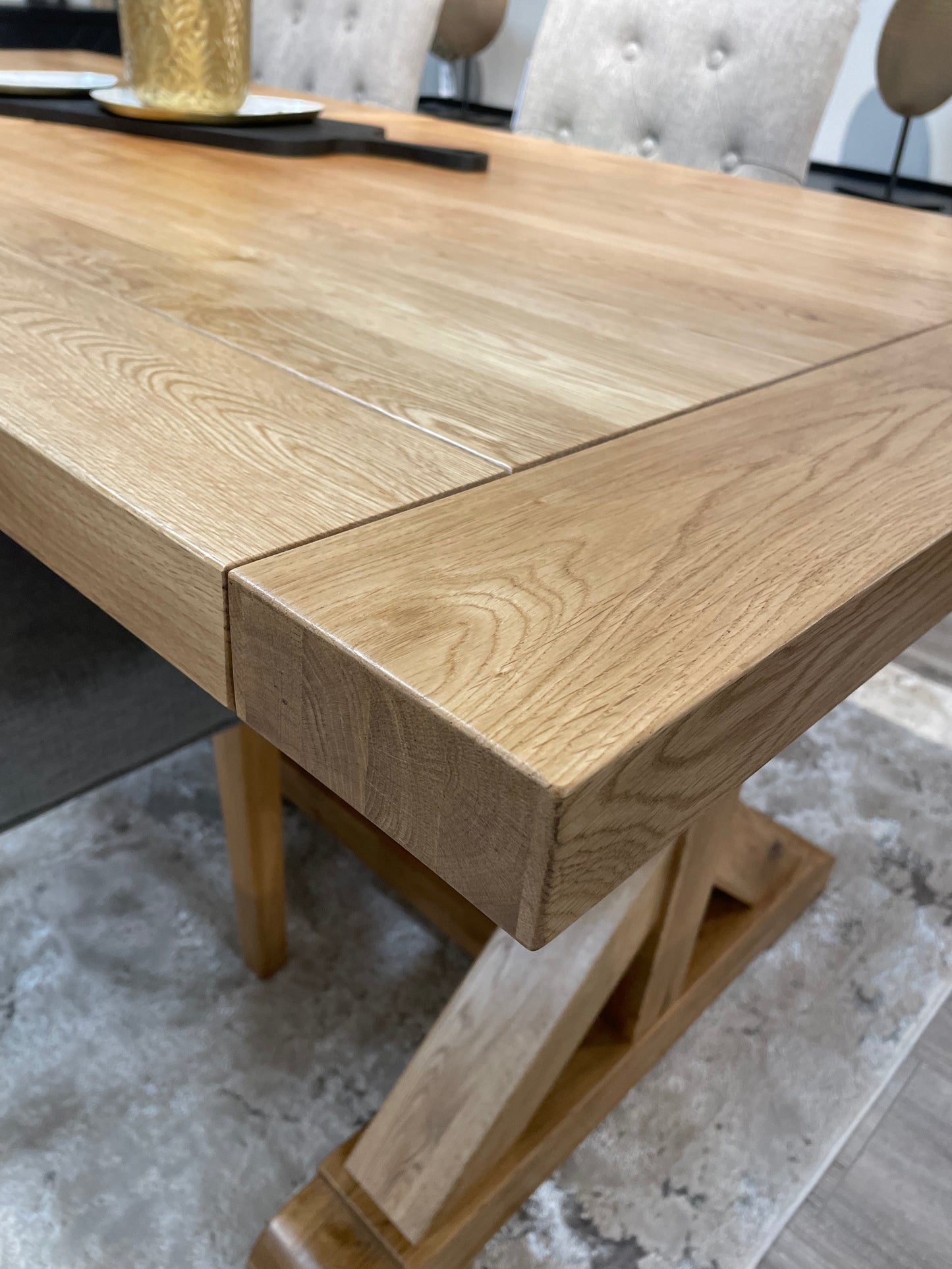 Monastery Double Leaf Oak Dining Table