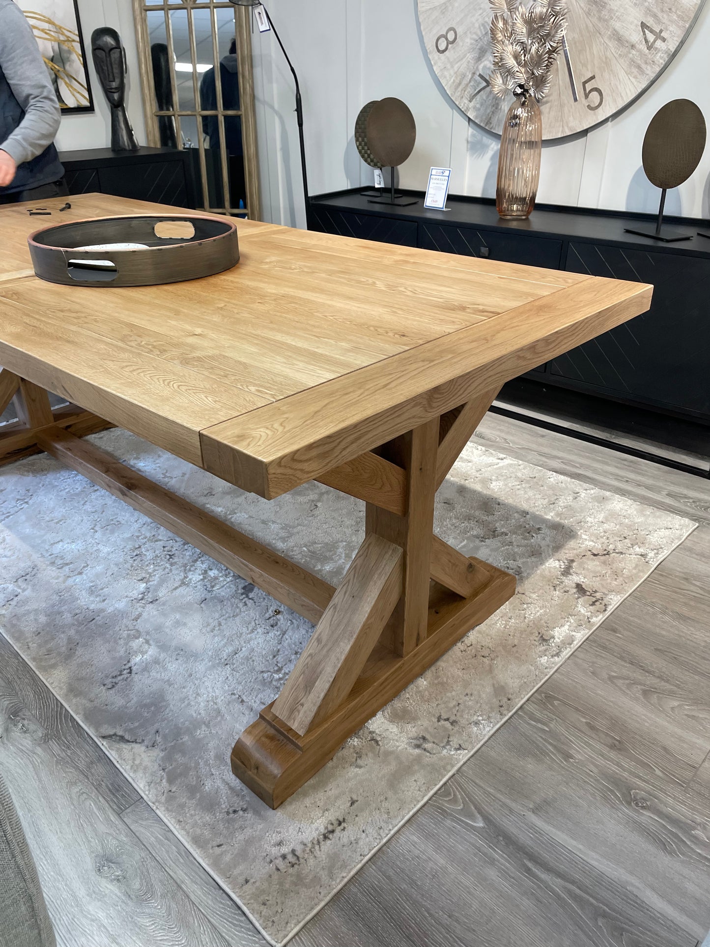 Monastery Double Leaf Oak Dining Table