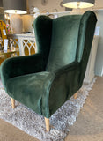 Verono Forest Green Wing back Chair
