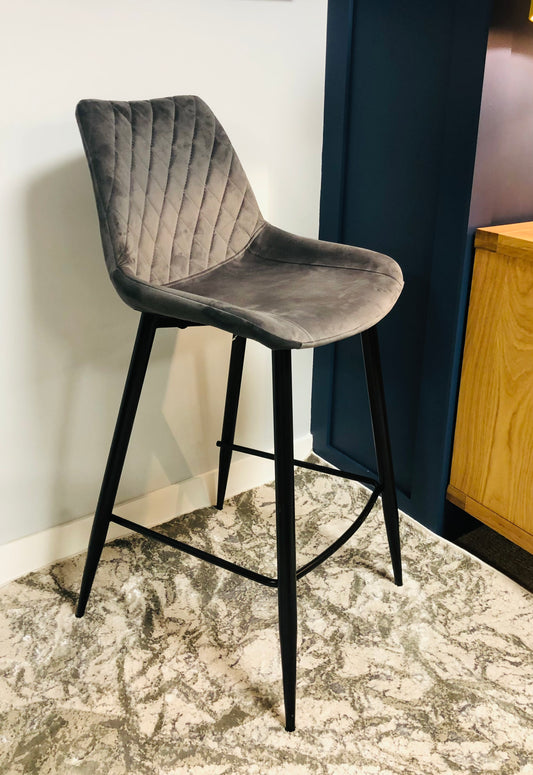Hanley grey bar stool