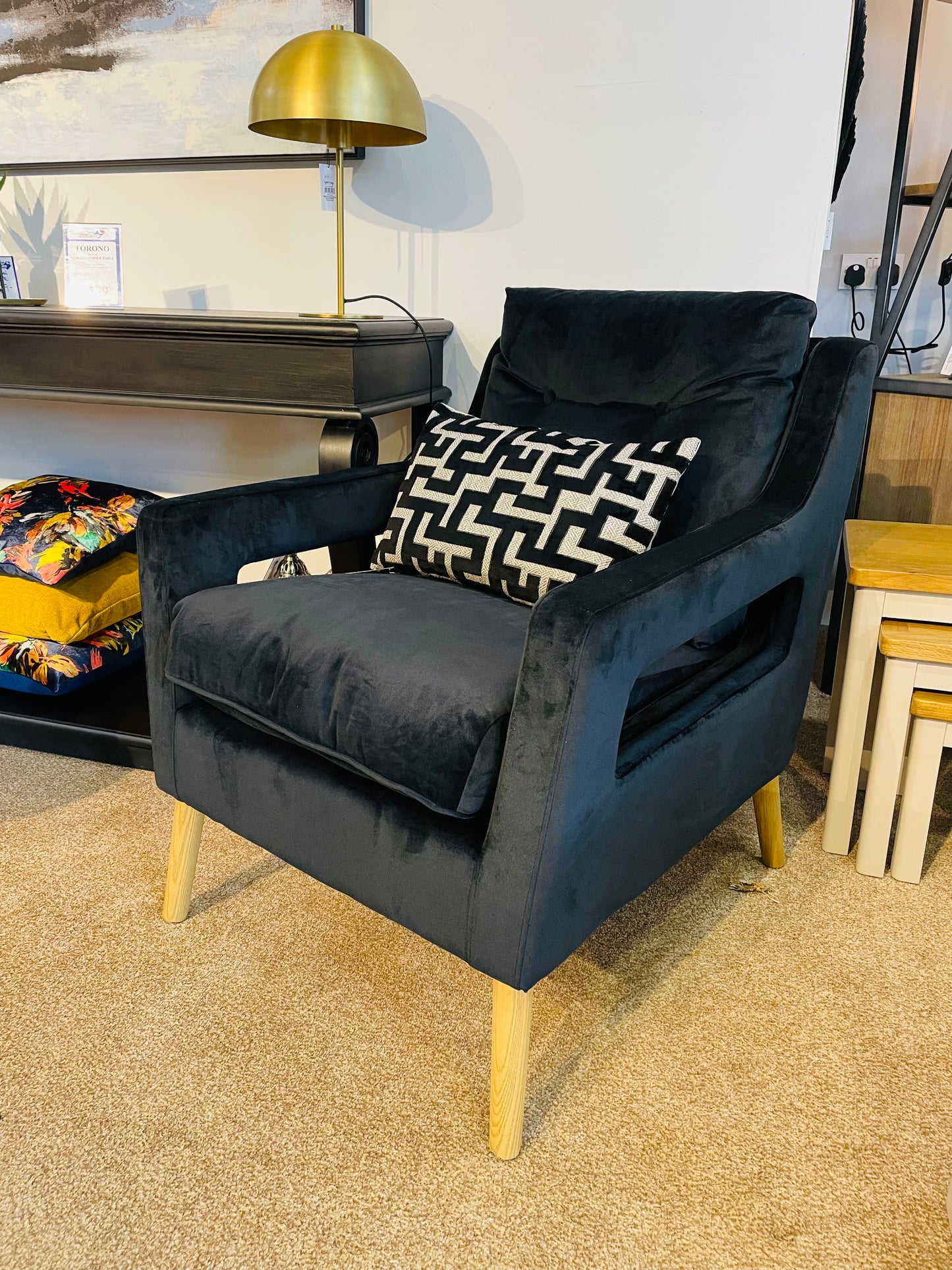Auston Chair Black Velvet