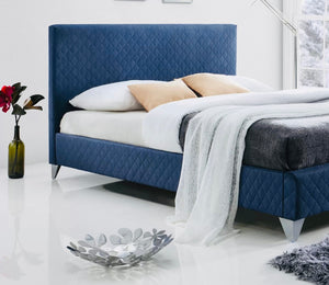Brooklyn Navey Fabric bed