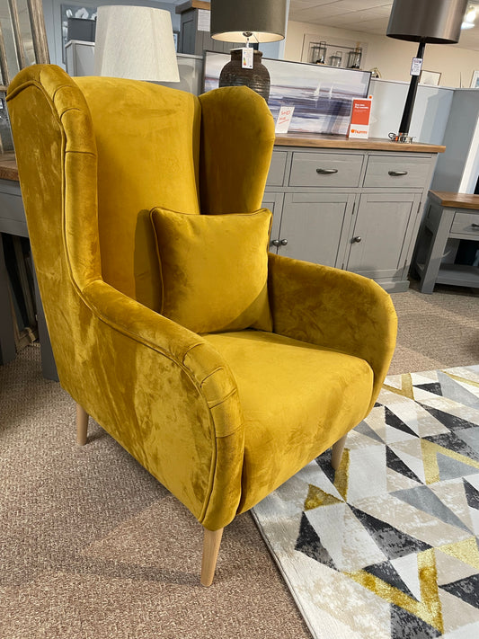 Verono Mustard Wing back Chair