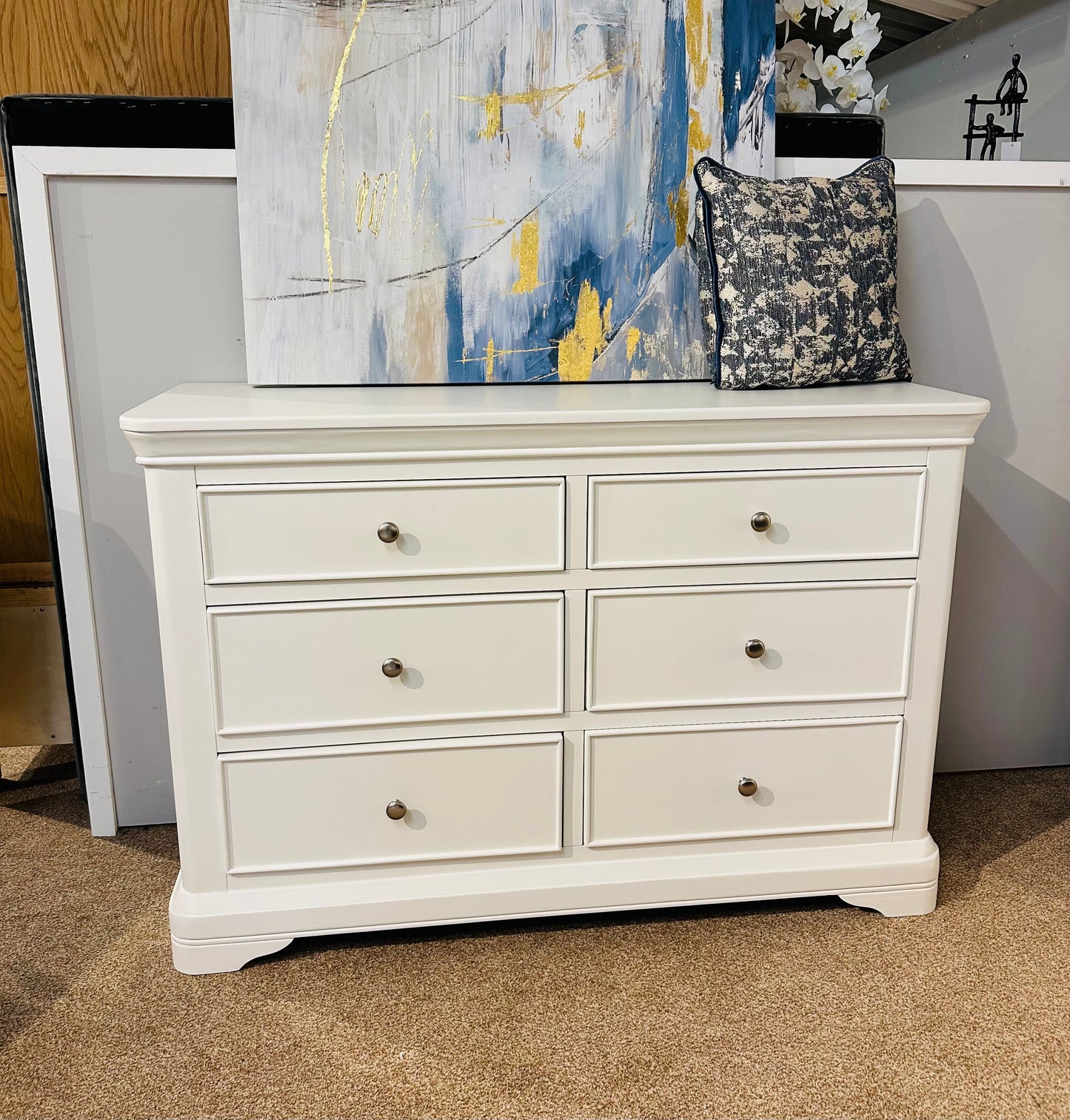Milan Vanilla Wide Chest Of Drawers