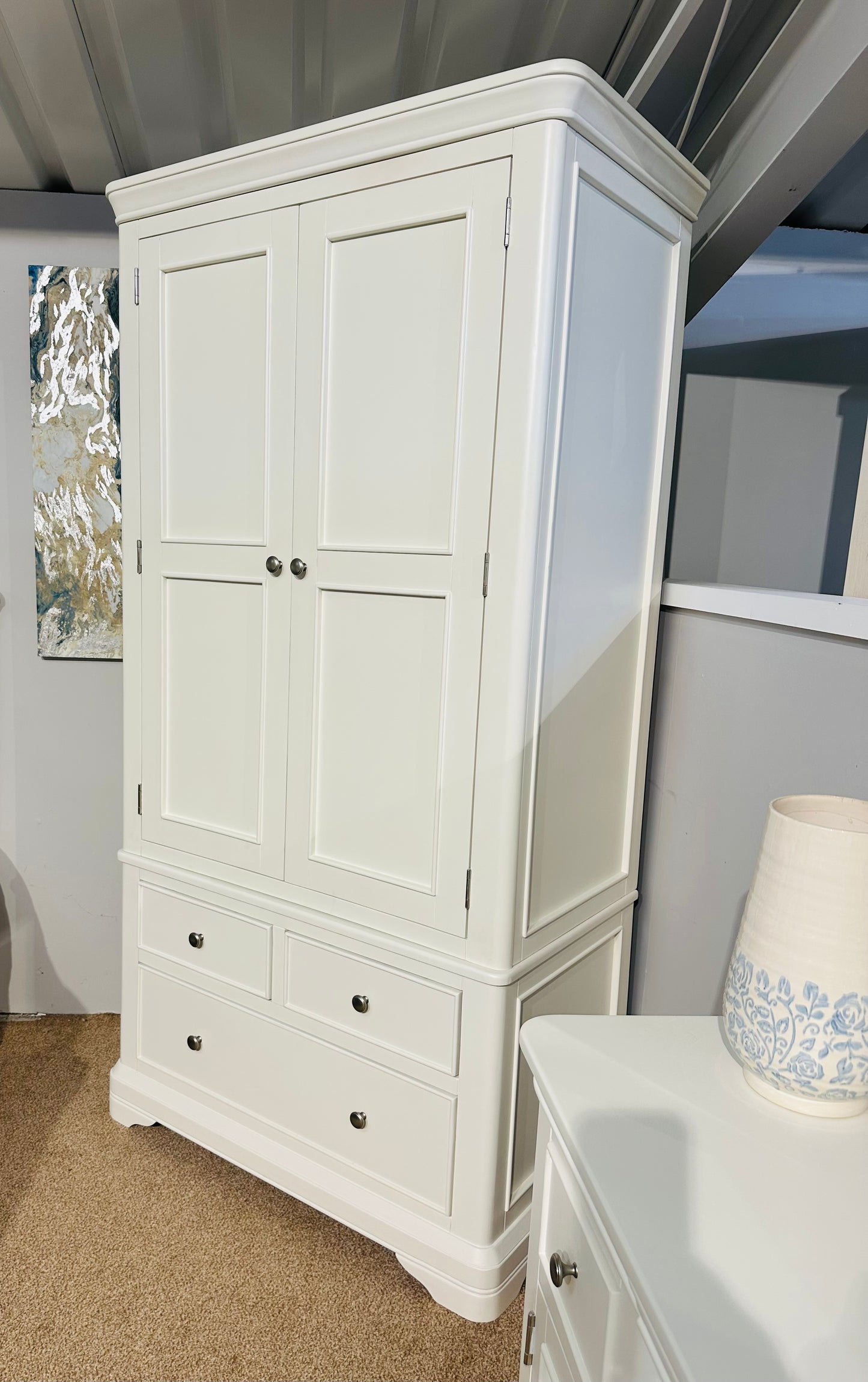 Milan Vanilla 2 Door 2 Drawer Wardrobe