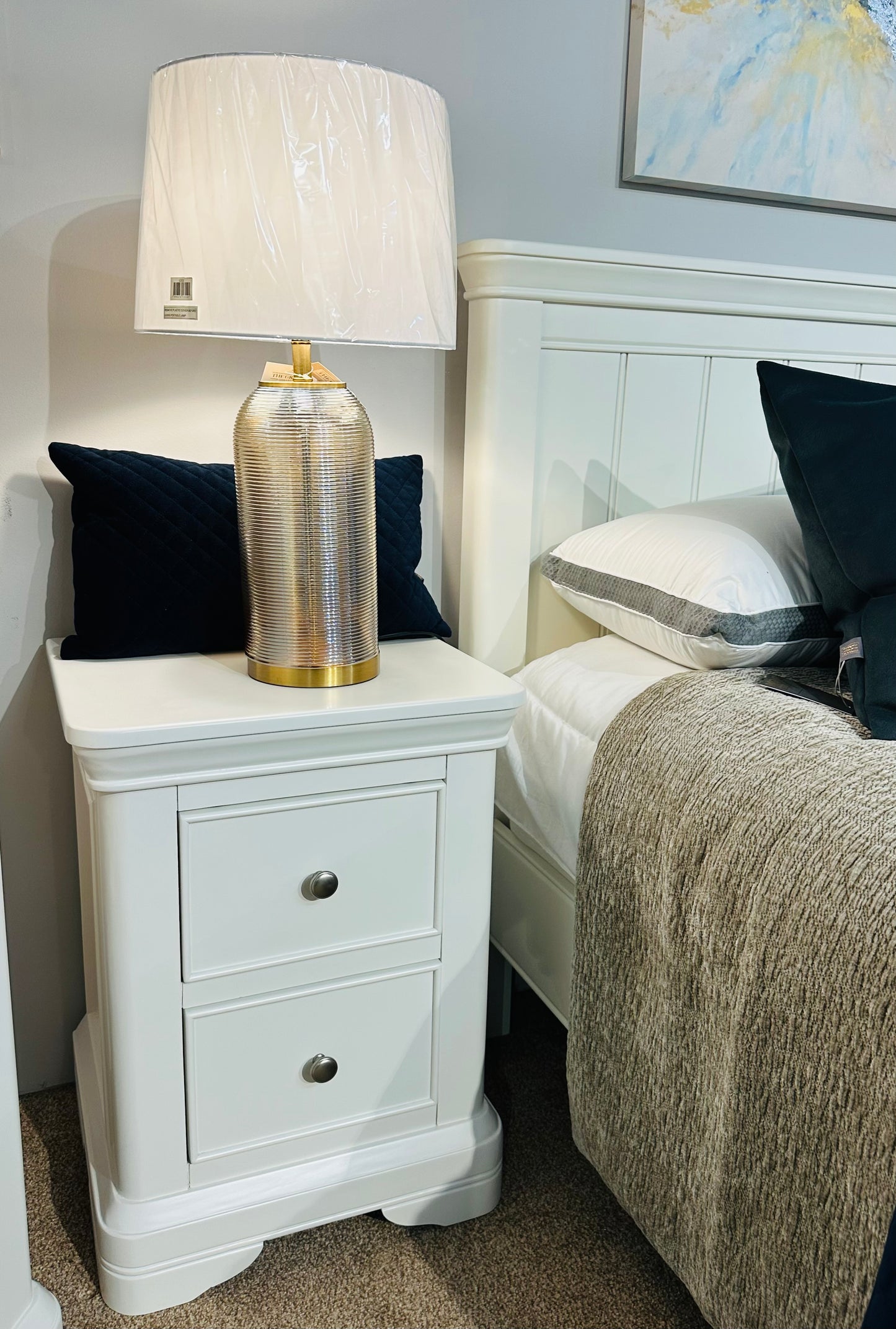 Milan Vanilla Bedside Locker