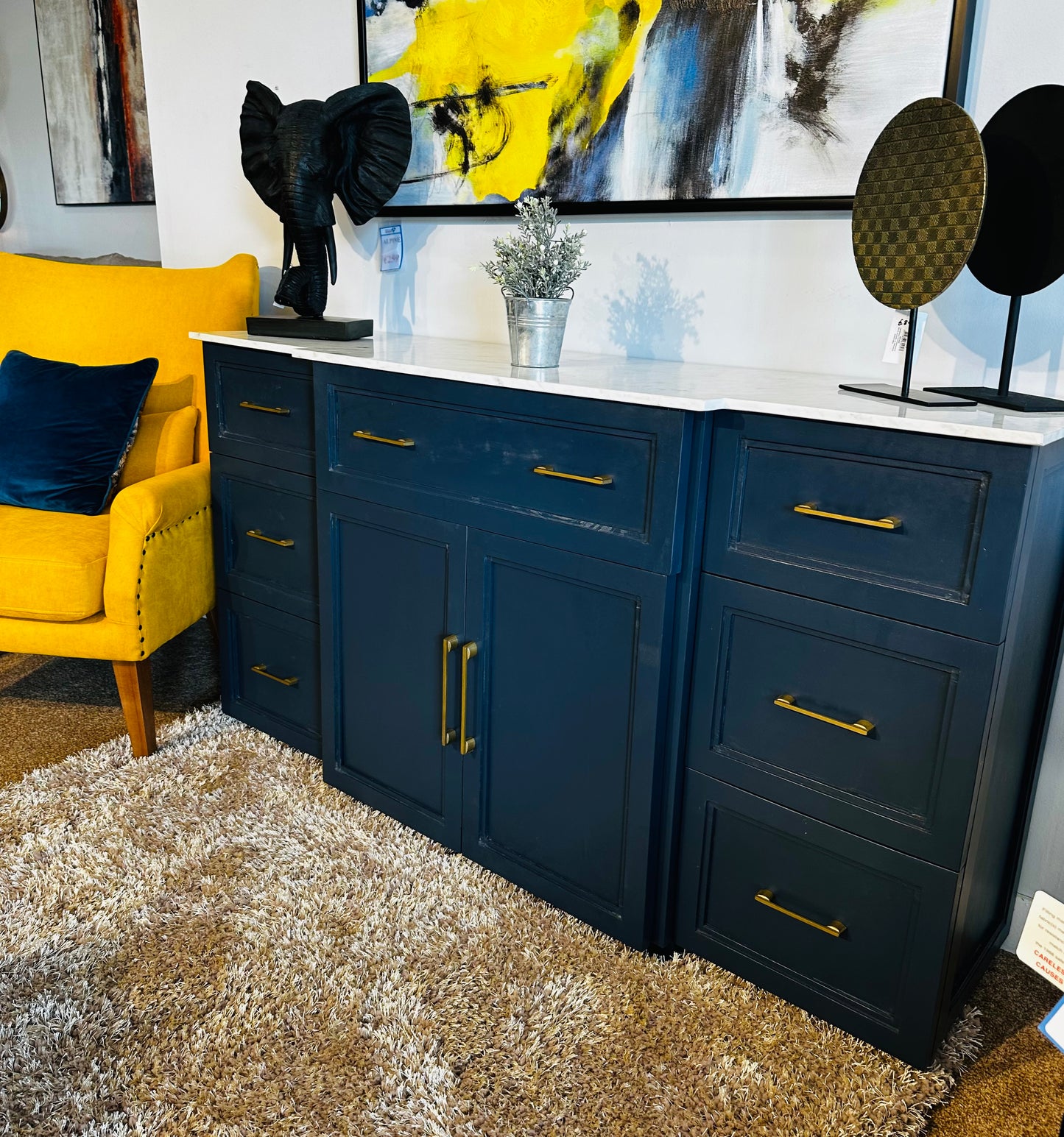Midnight Marble top Sideboard