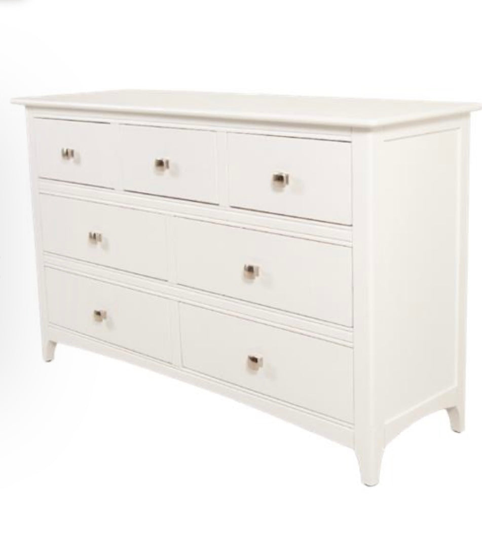 Logan White 6 drawer chest