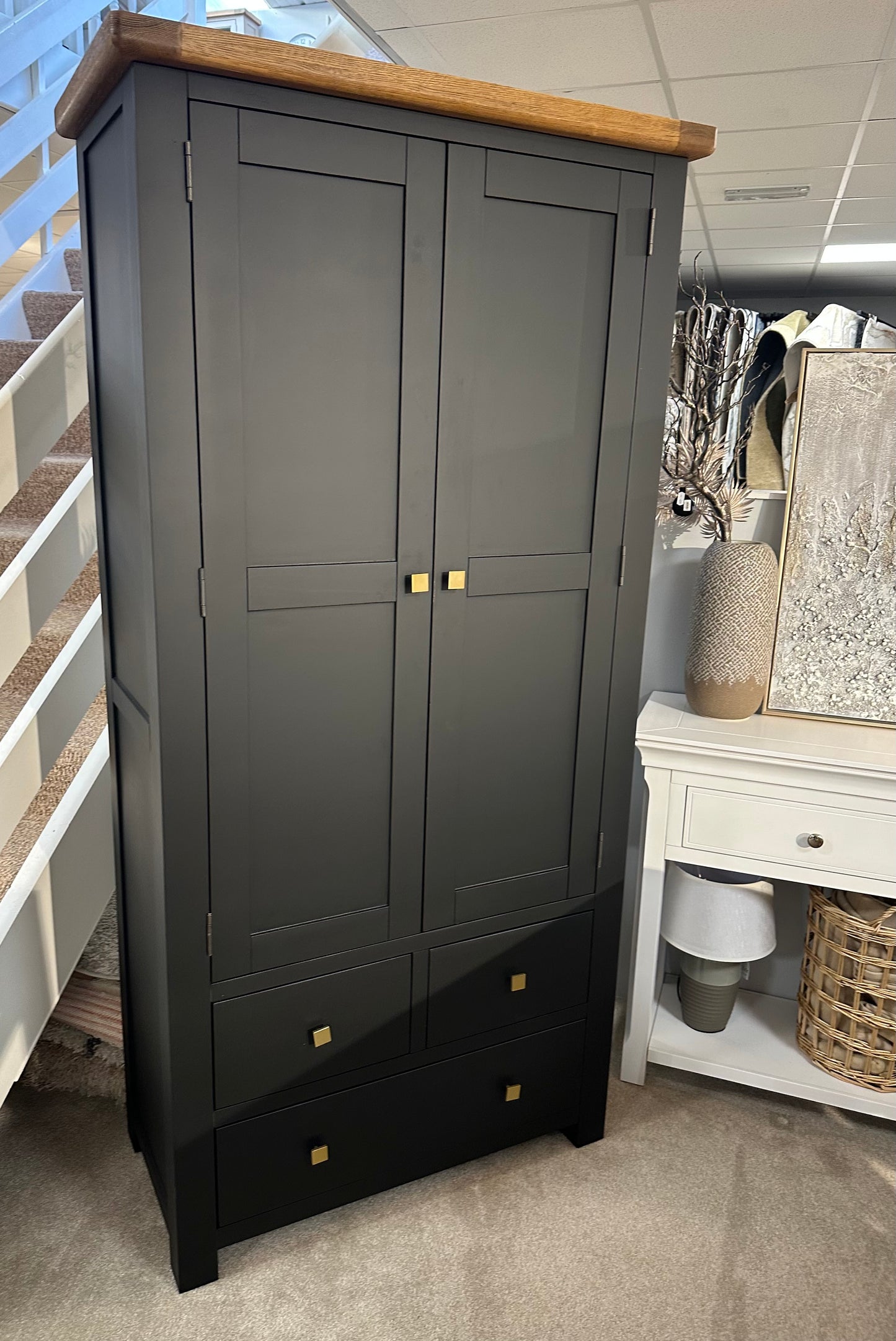 Bordeaux Matt Black Larder Unit