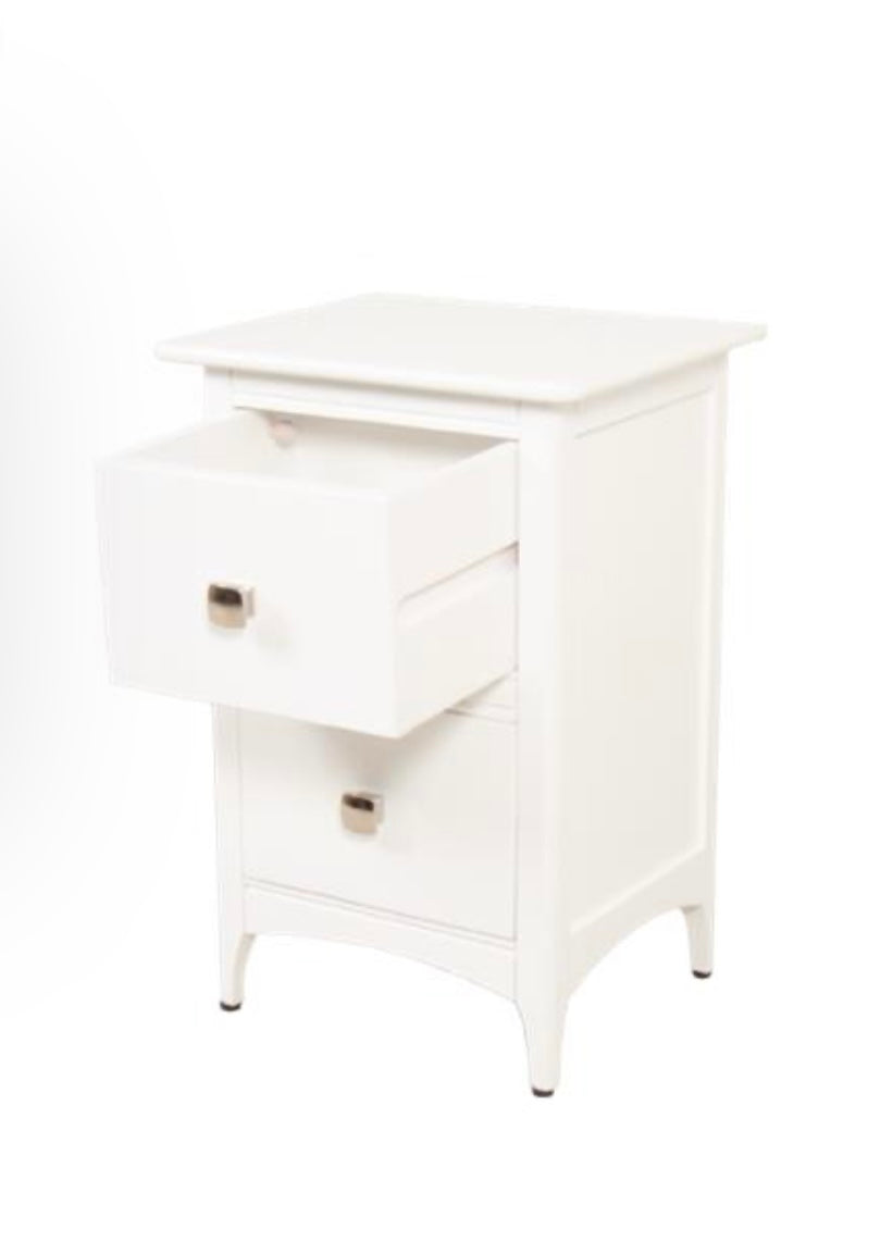 Logan White Bedside Locker