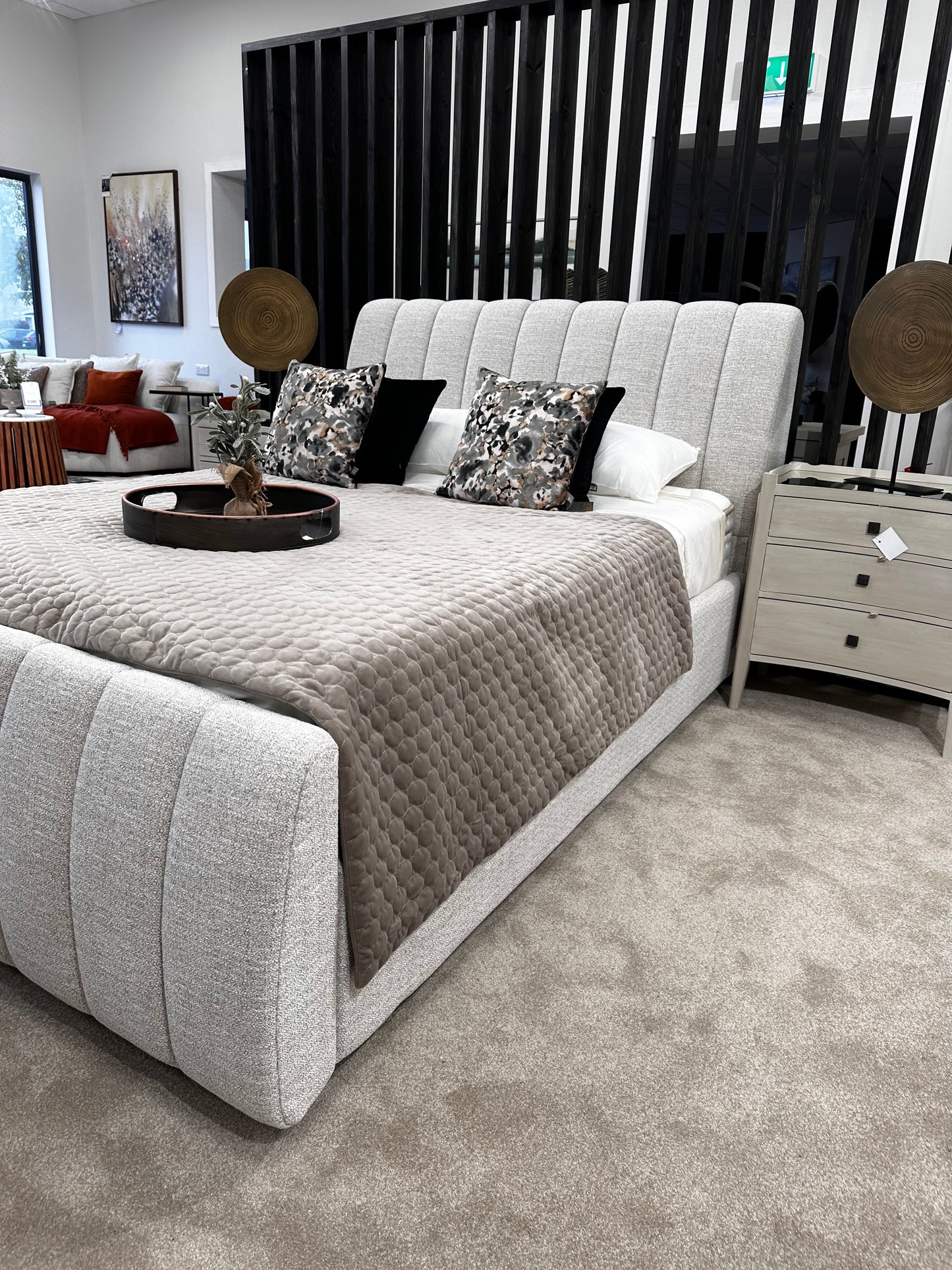 Carlson fabric bed frame
