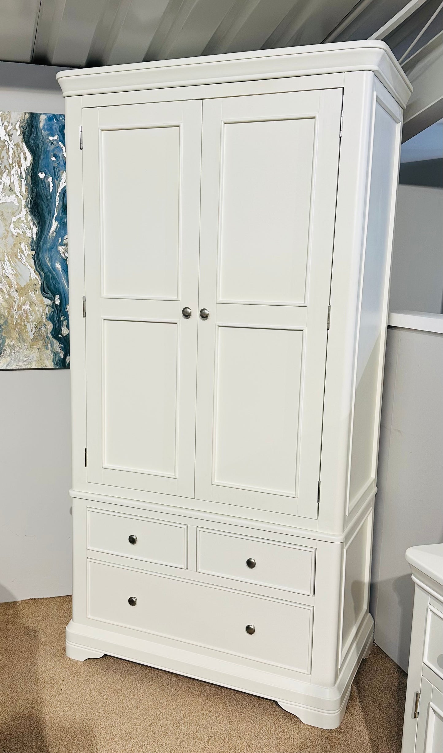 Milan Vanilla 2 Door 2 Drawer Wardrobe