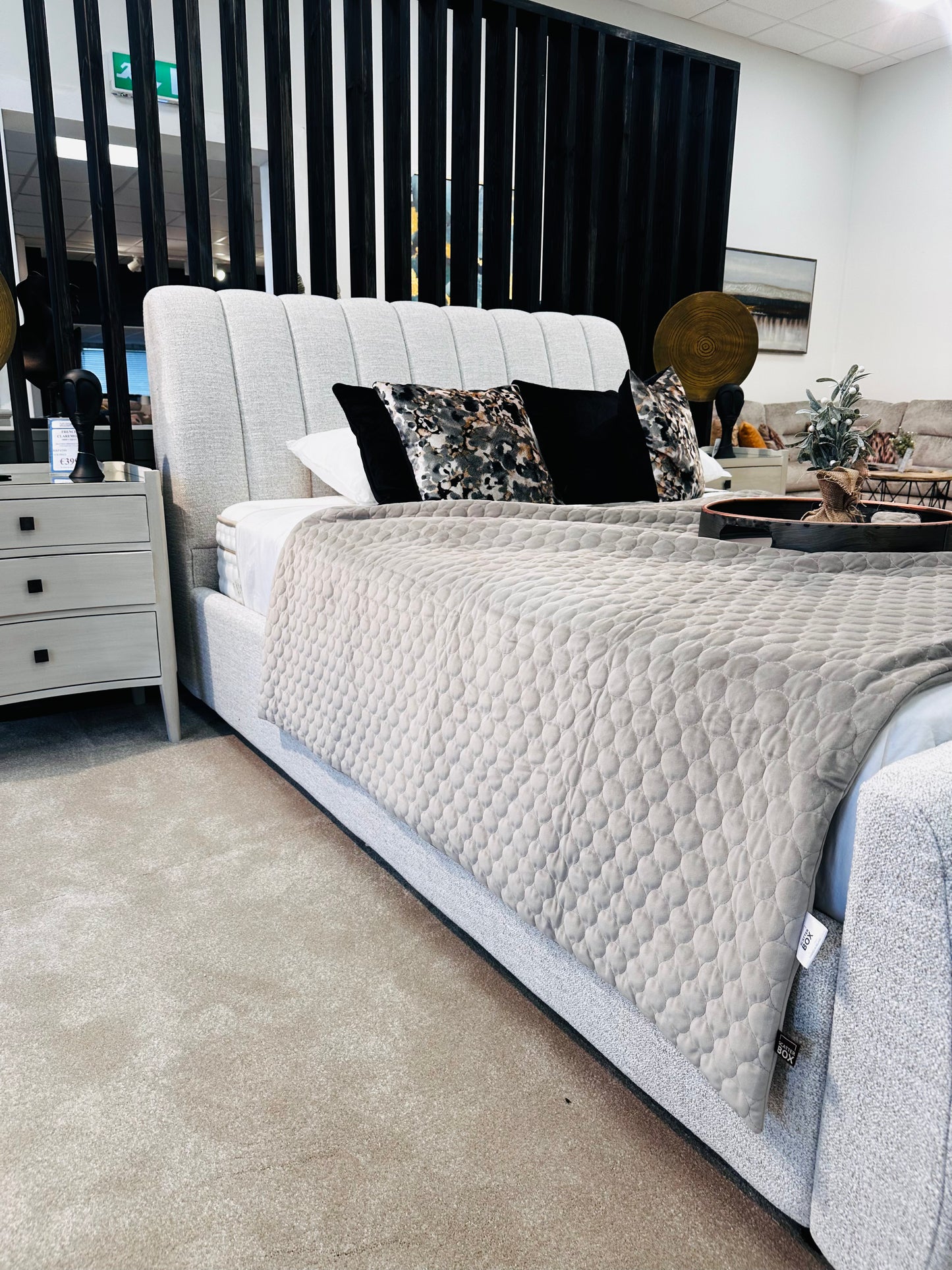 Carlson fabric bed frame