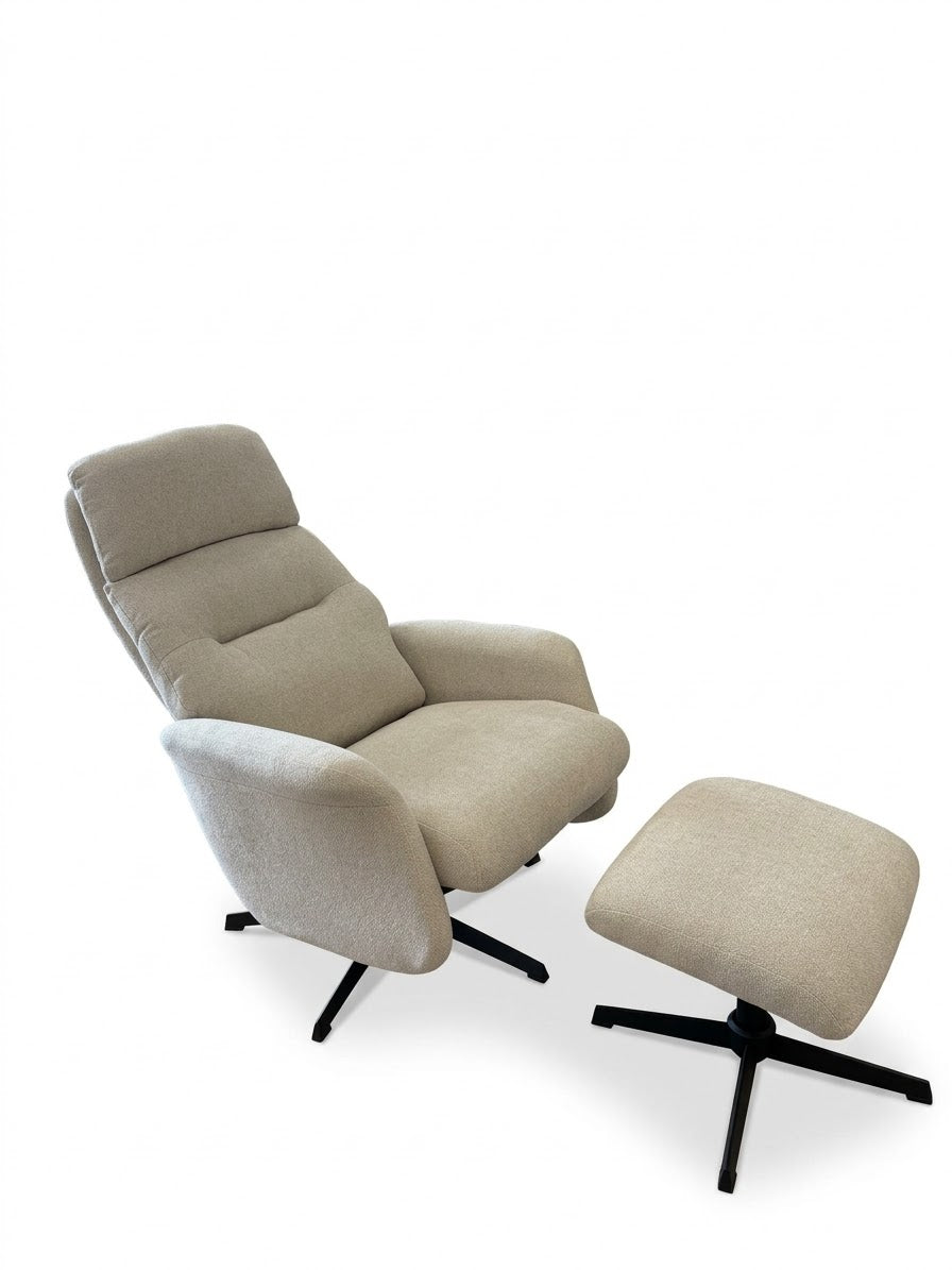 Berlin swivel and footstool