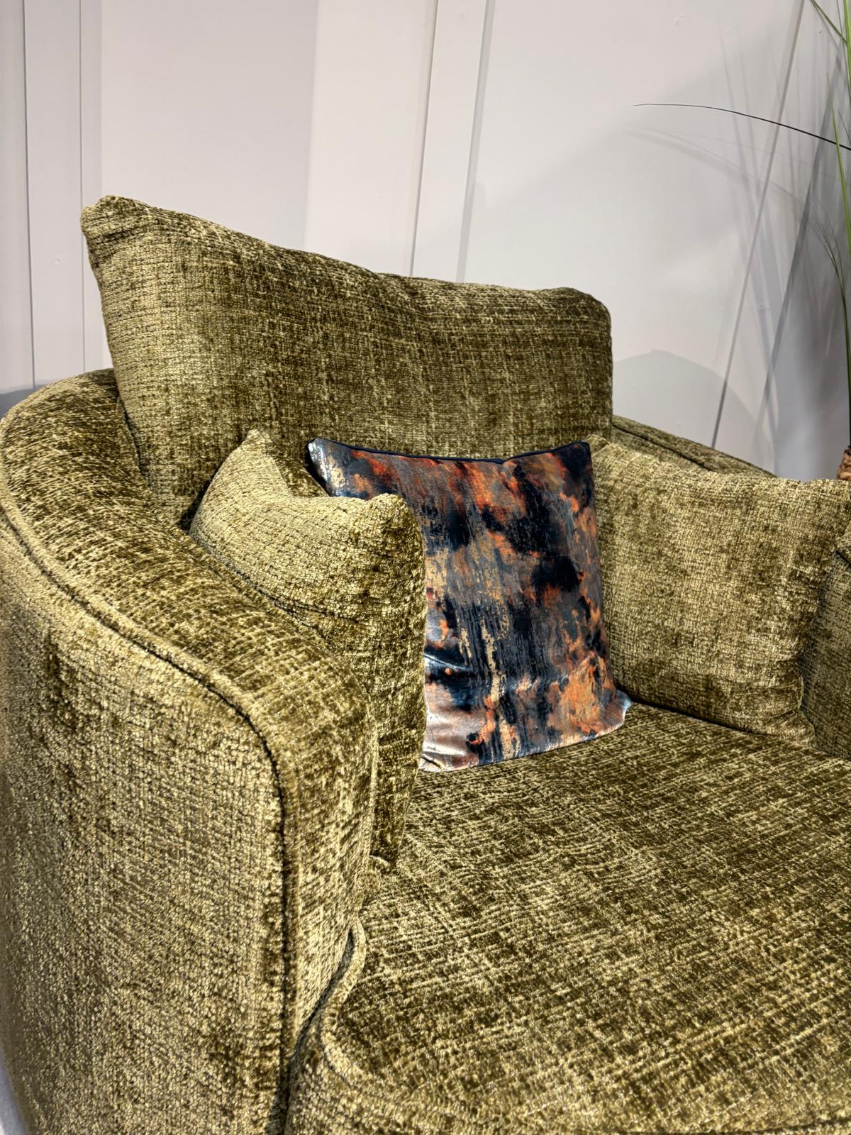 Willow Olive Swivel Snuggle chair