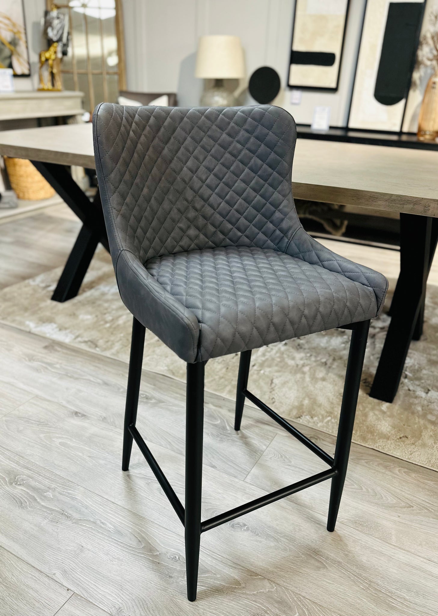 Cuban Dark Grey counter stool Keith Taylor Furniture