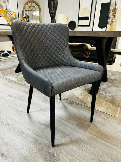 Cuban Dark Grey Dining Chair