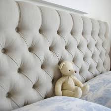 King Size Fabric Buttoned Headboard
