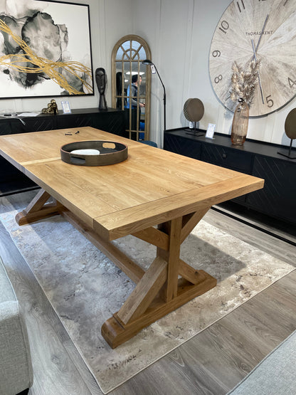 Monastery Double Leaf Oak Dining Table