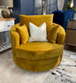Willow Mustard Swivel Snuggle chair