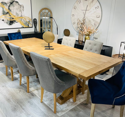 Monastery Double Leaf Oak Dining Table