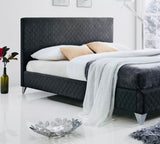 Brooklyn Dark Grey Fabric bed