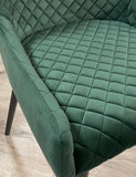 Cuban Green Quilted Dining Chair