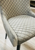 Cuban Grey Quilted Dining Chair