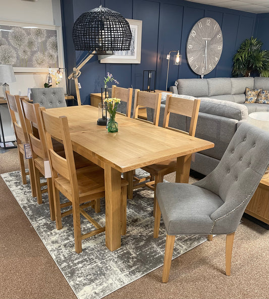 Stamford 1.8 Double Leaf Oak Dining Table