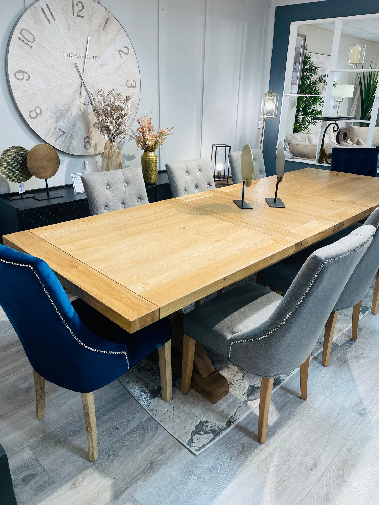 Monastery Double Leaf Oak Dining Table