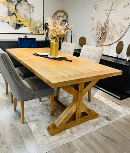 Monastery Double Leaf Oak Dining Table