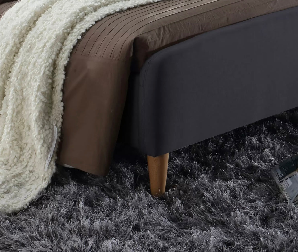 Geneva Dark Grey Fabric bed