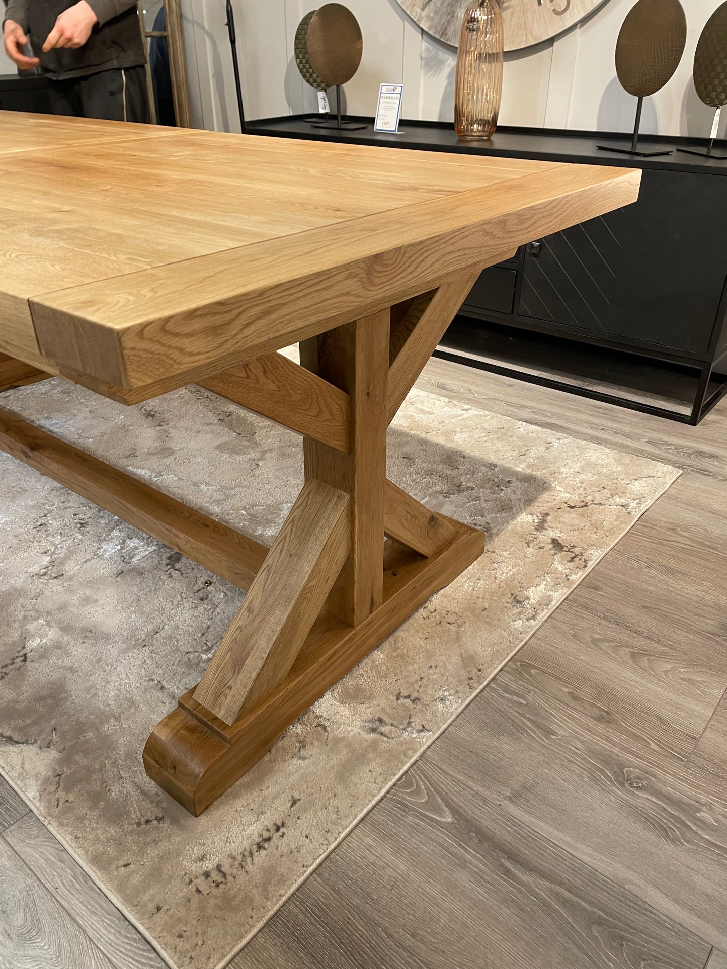 Monastery Double Leaf Oak Dining Table