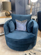 Willow Navy Swivel Snuggle chair