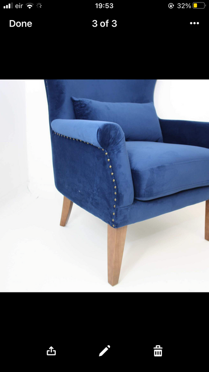 Merlon Royal Blue Chair