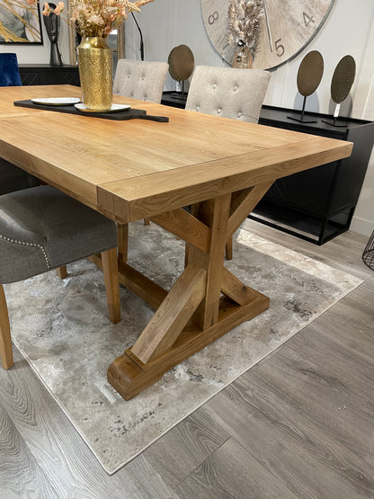 Monastery Double Leaf Oak Dining Table