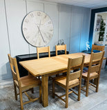 Stamford 1.8 Double Leaf Oak Dining Table