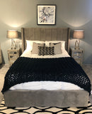 Seinna Grey Fabric bed