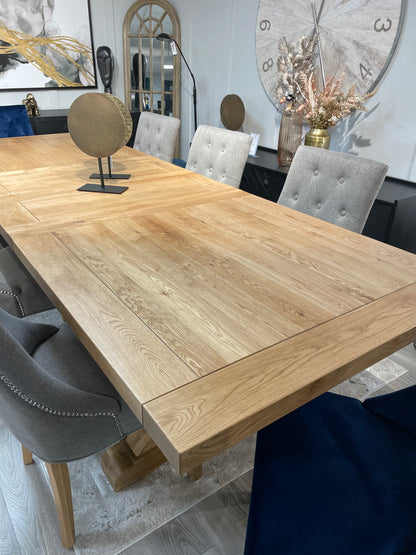 Monastery Double Leaf Oak Dining Table