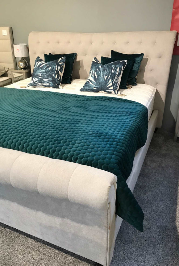 Royale Fabric Scroll Bed